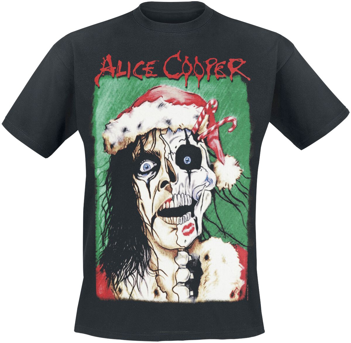 Alice Cooper Xmas Card T-Shirt black - Image 2