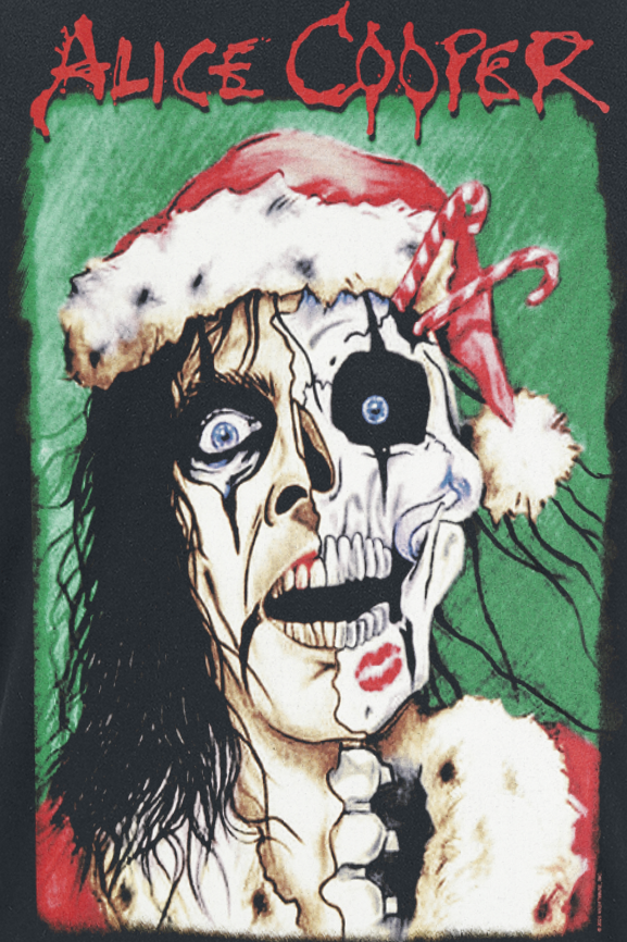 Alice Cooper Xmas Card T-Shirt black - Image 3