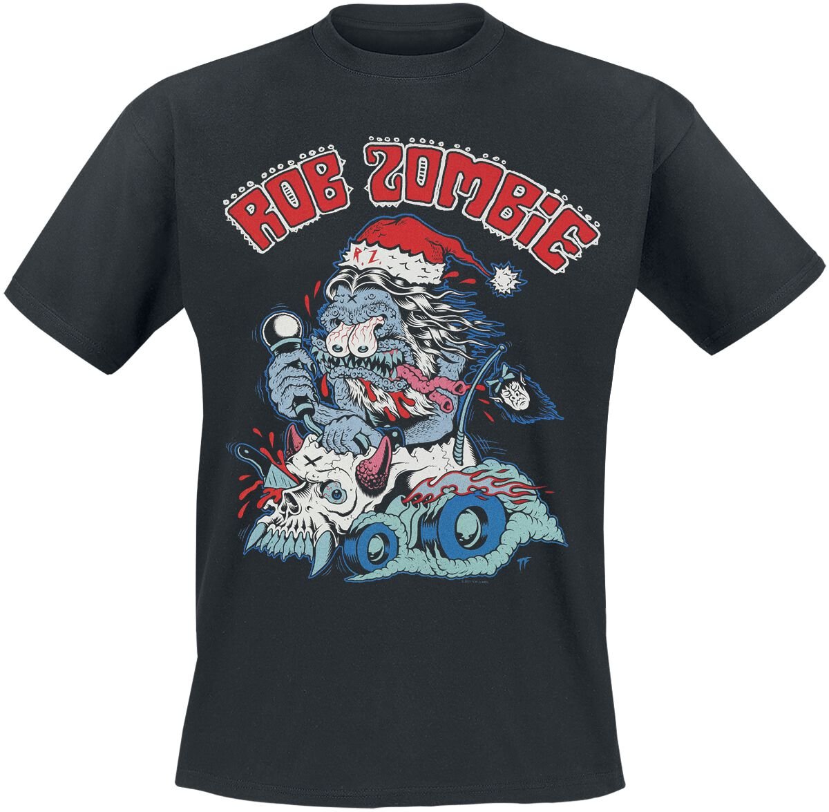 Rob Zombie Santa Freak T-Shirt black - Image 2