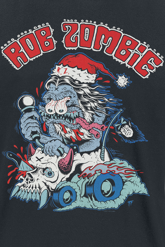 Rob Zombie Santa Freak T-Shirt black - Image 3