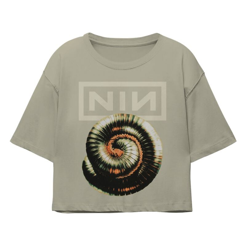 Nine Inch Nails Closer to god T-Shirt olive - Image 2