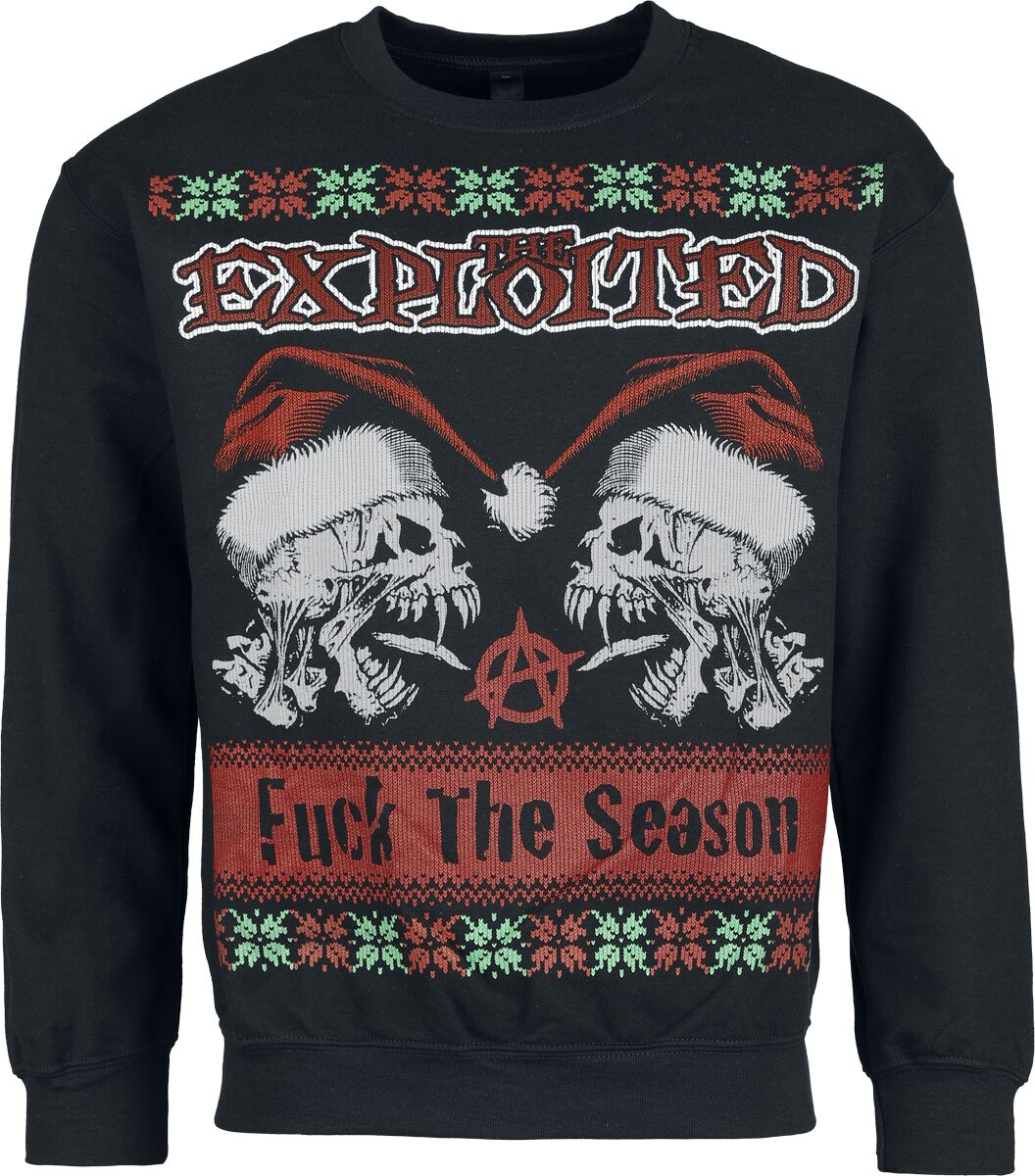 The Exploited Holiday Sweater - Fuck The Season Christmas Jumper black - Image 2