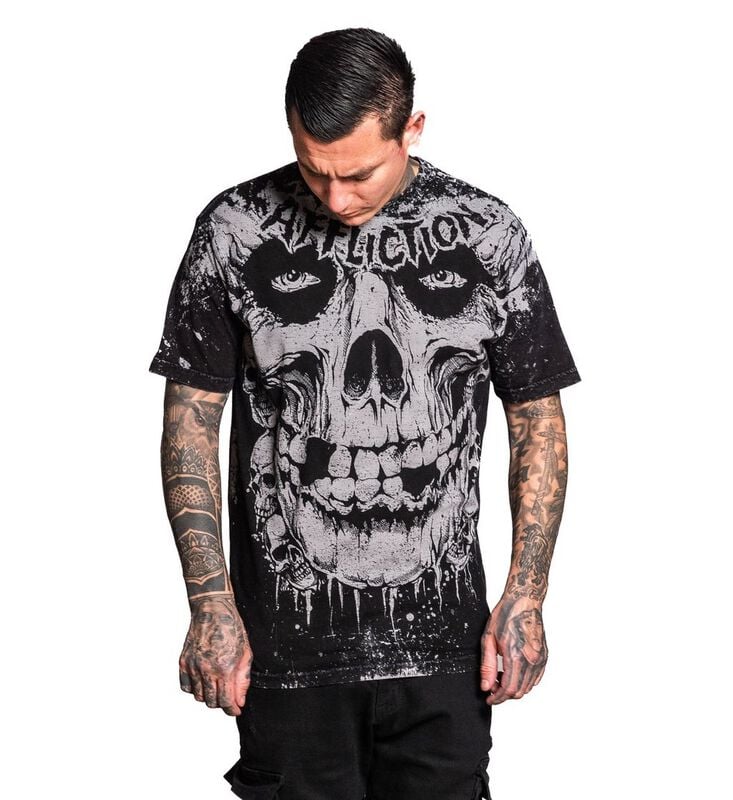 Affliction Misfits - Skull T-Shirt black - Image 2