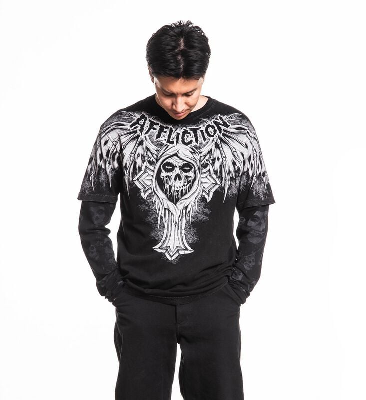 Affliction Misfits - Bat Long-sleeve Shirt black - Image 2