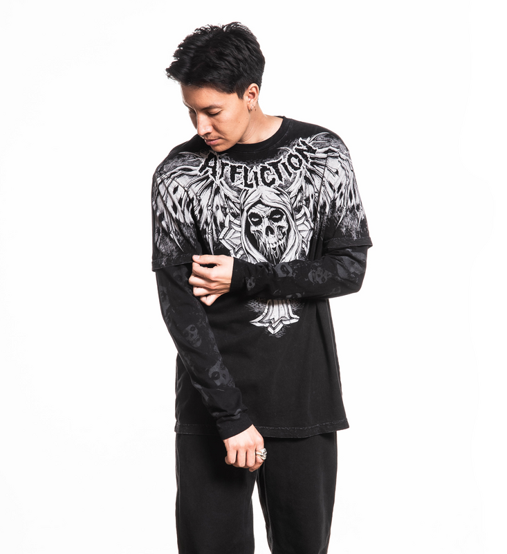 Affliction Misfits - Bat Long-sleeve Shirt black - Image 3