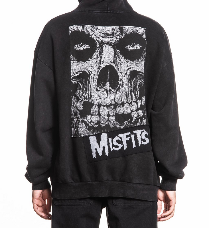 Affliction Misfits - Skull Hoodie Jacket black - Image 3