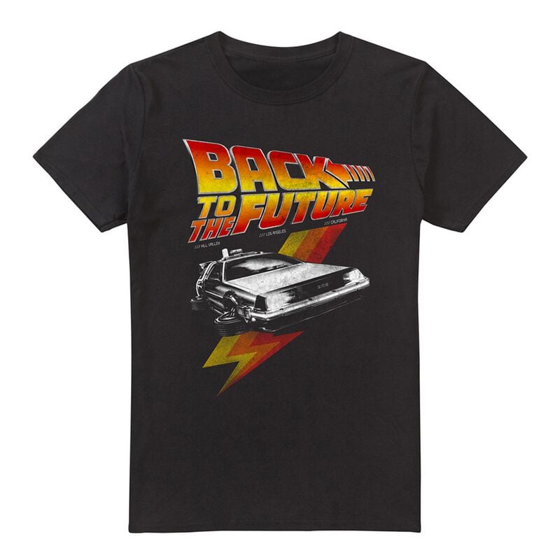 Back To The Future Retro T-Shirt black - Image 2