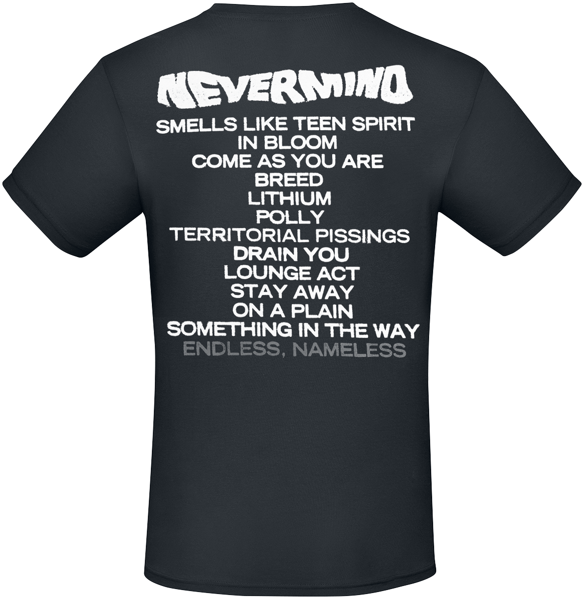Nirvana Nevermind Tracklist T-Shirt black - Image 3