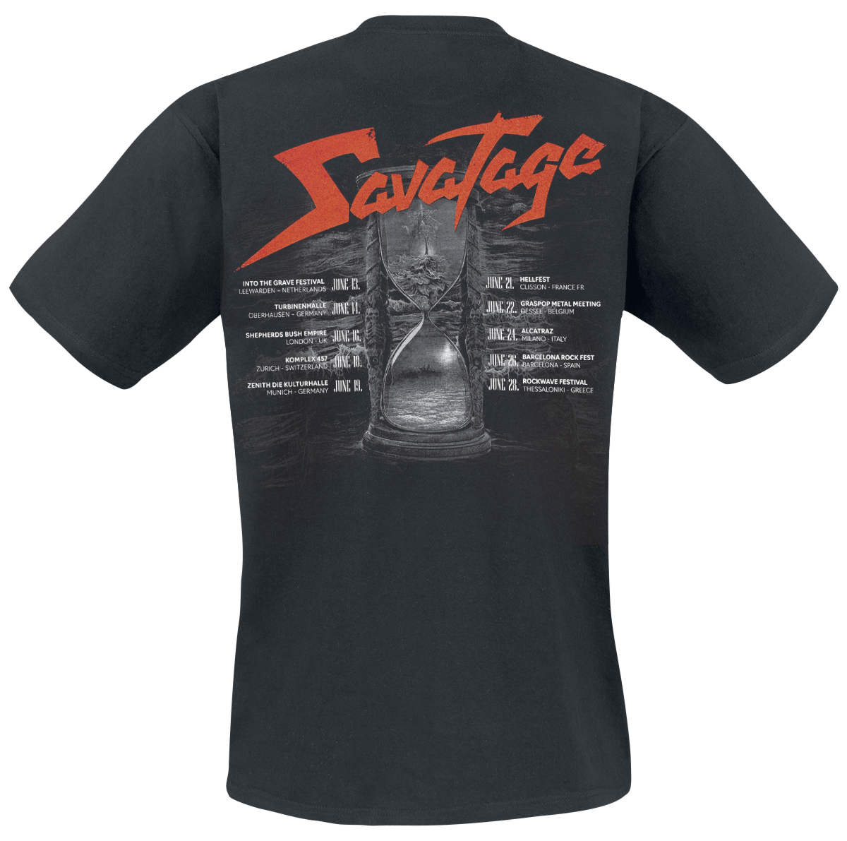 Savatage Hourglass - Tour 2025 T-Shirt black - Image 3
