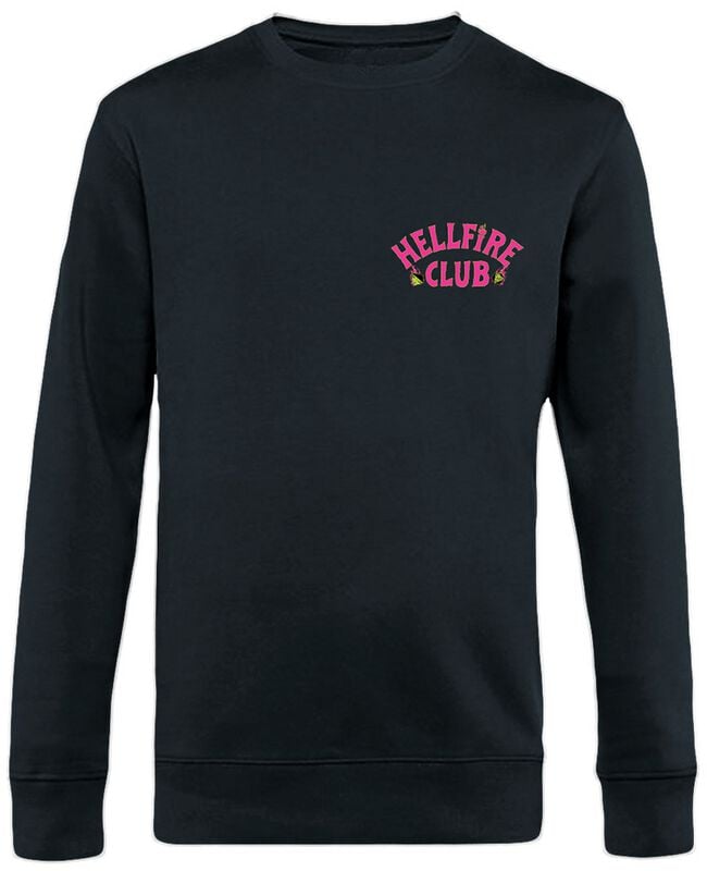 Stranger Things Pink Hellfire Club Sweatshirt black - Image 2