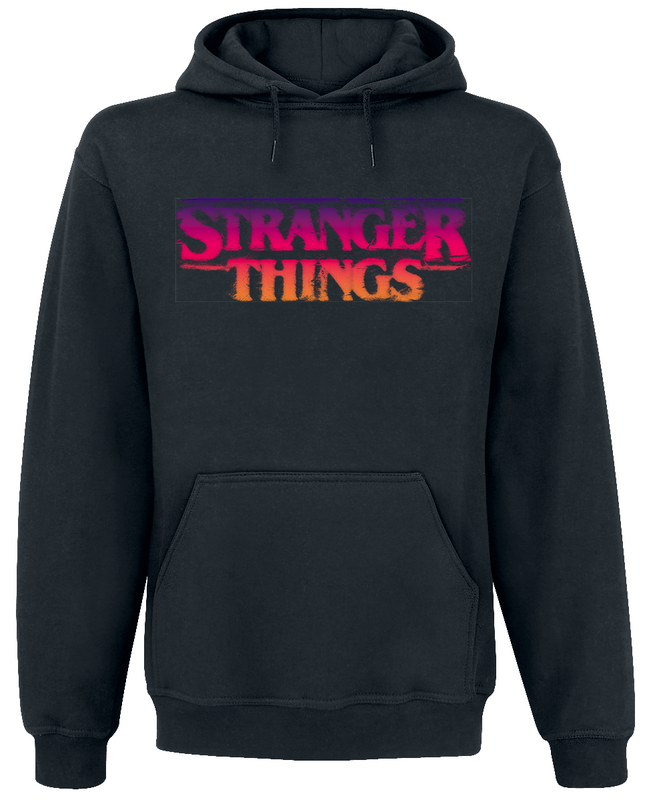 Stranger Things Gradiant Logo Hoodie black - Image 3
