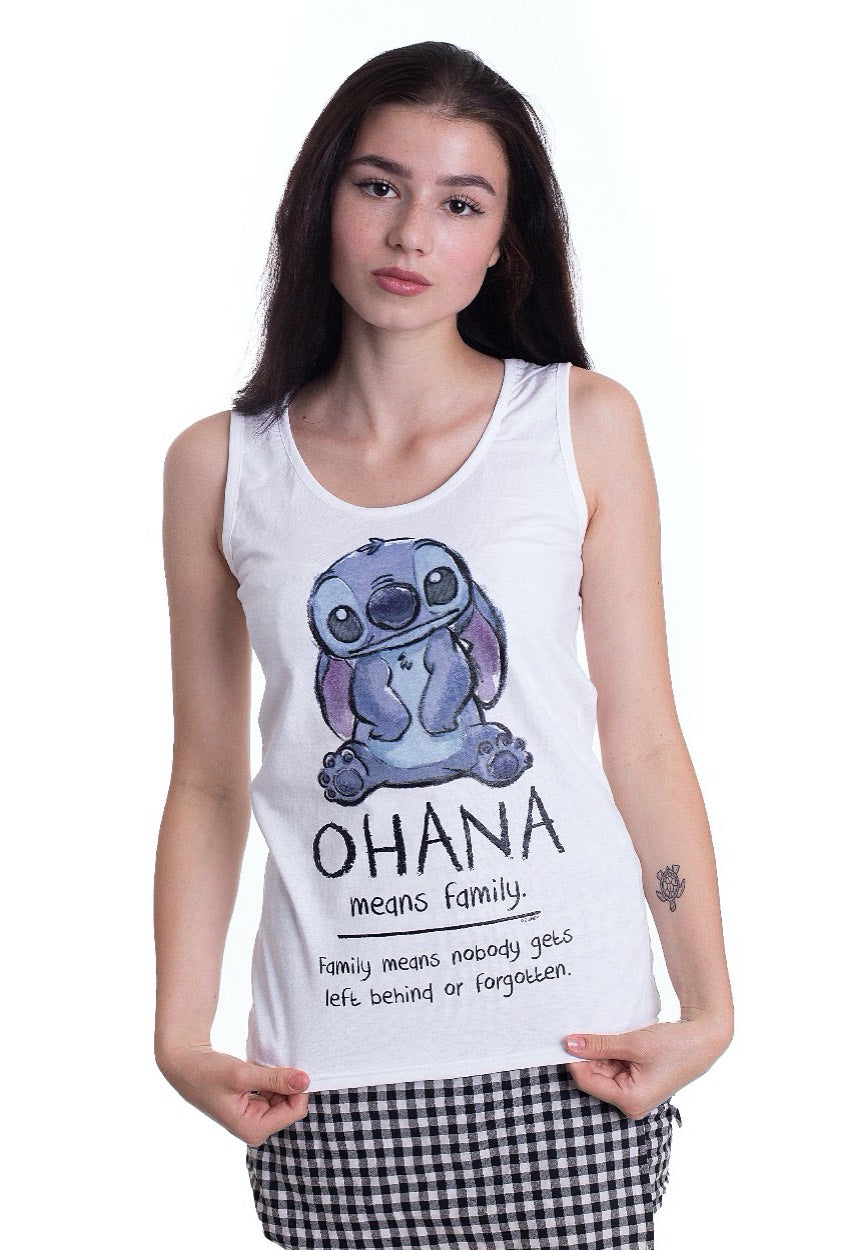 Lilo & Stitch - Ohana Means Friend White - Tank - white - XL - 100% Cotton,Jersey