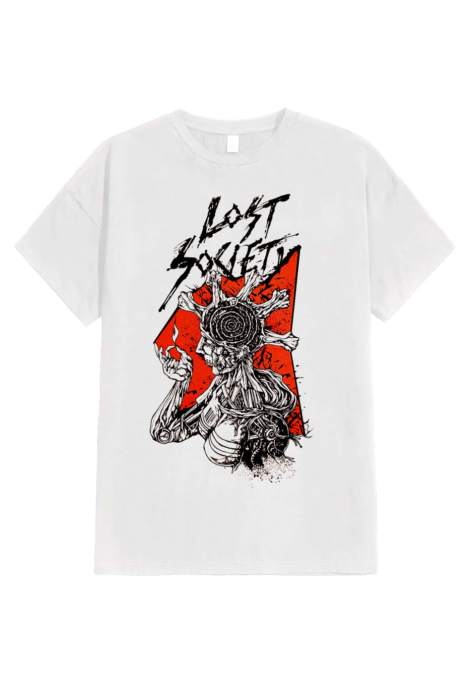 Lost Society - Fists White - T-Shirt - white - S - 100% Cotton