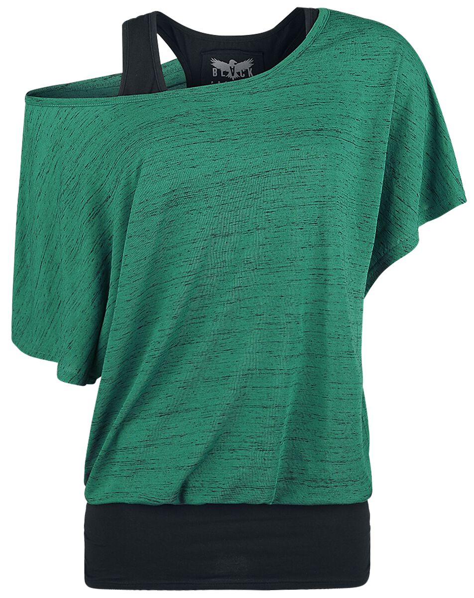 Black Premium by EMP When The Heart Rules The Mind T-Shirt green black - Image 2