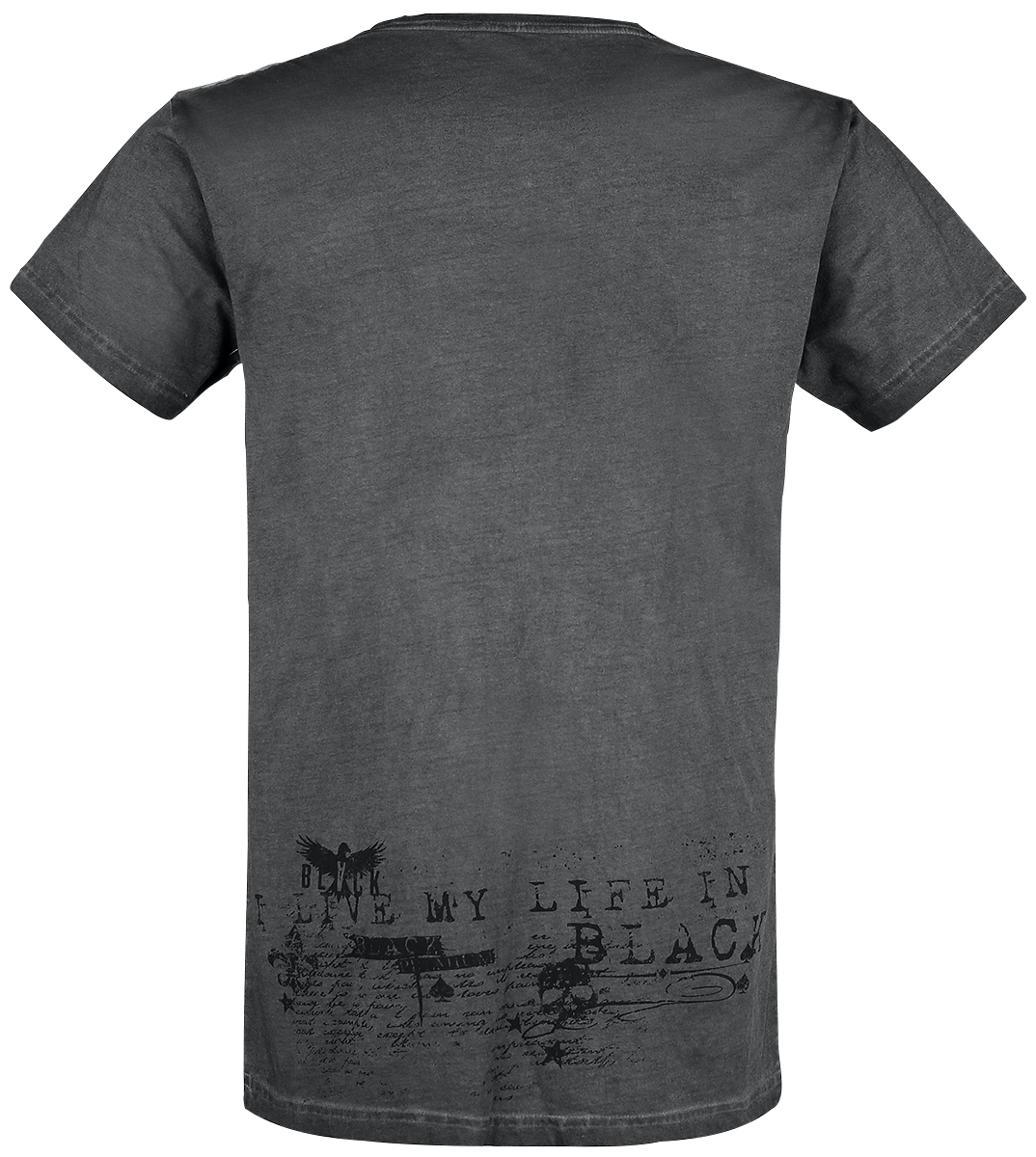 Black Premium by EMP Rebel Soul T-Shirt black grey - Image 3