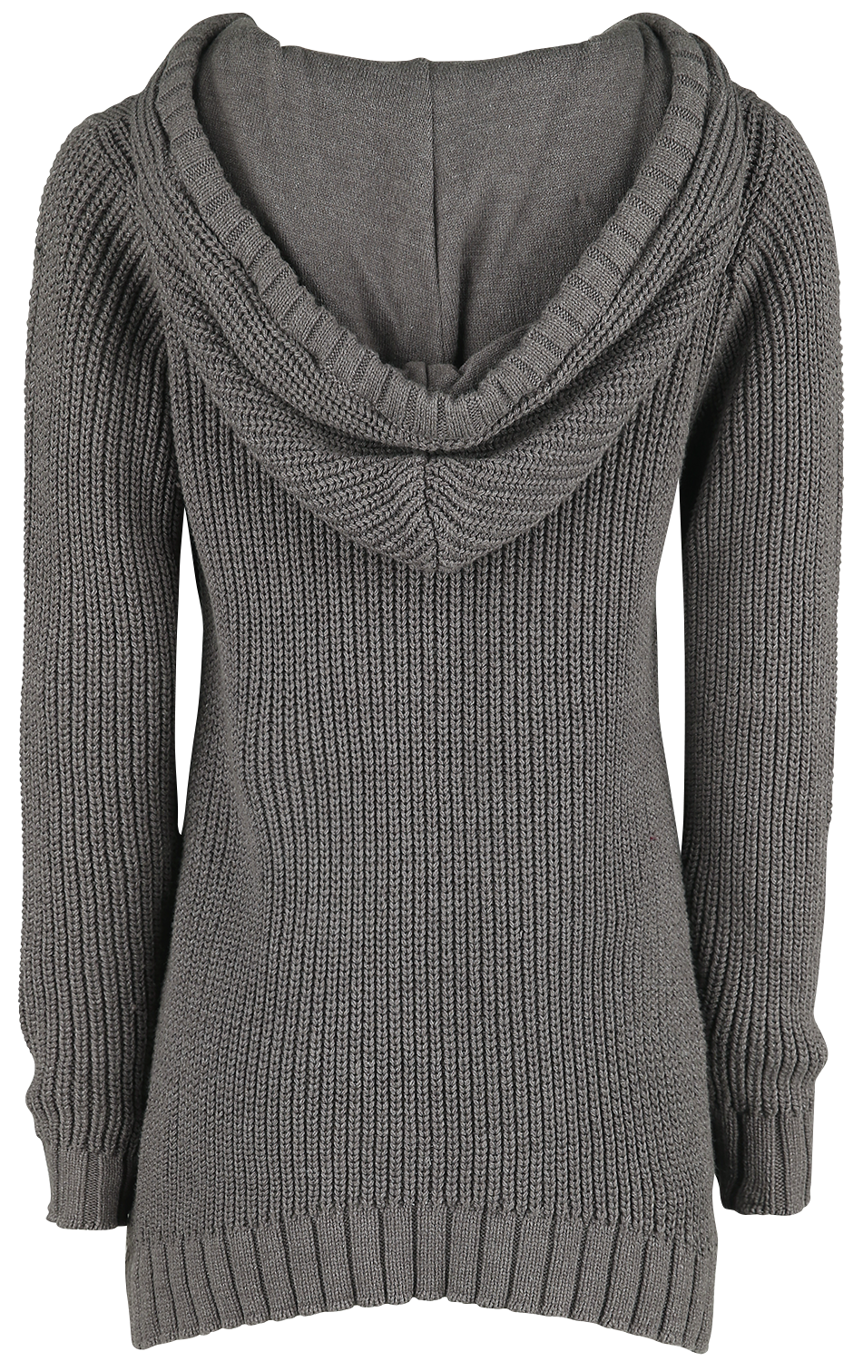 Black Premium by EMP Knitted Pullover with Hood and Lacing Knit jumper beige - Image 3