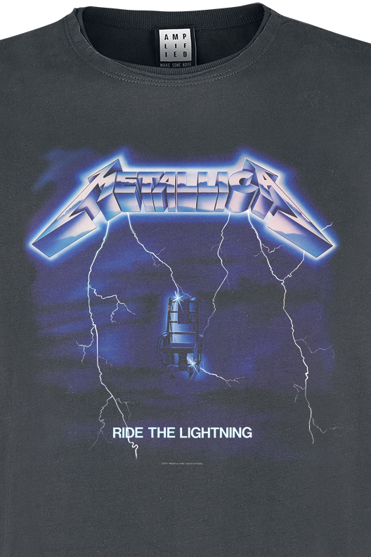 Metallica Amplified Collection - Ride The Lightning T-Shirt charcoal - Image 3
