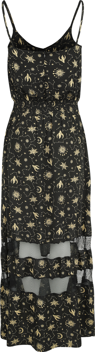 Gothicana by EMP dress with stars, sun and moon Maxi Dress black - Image 3