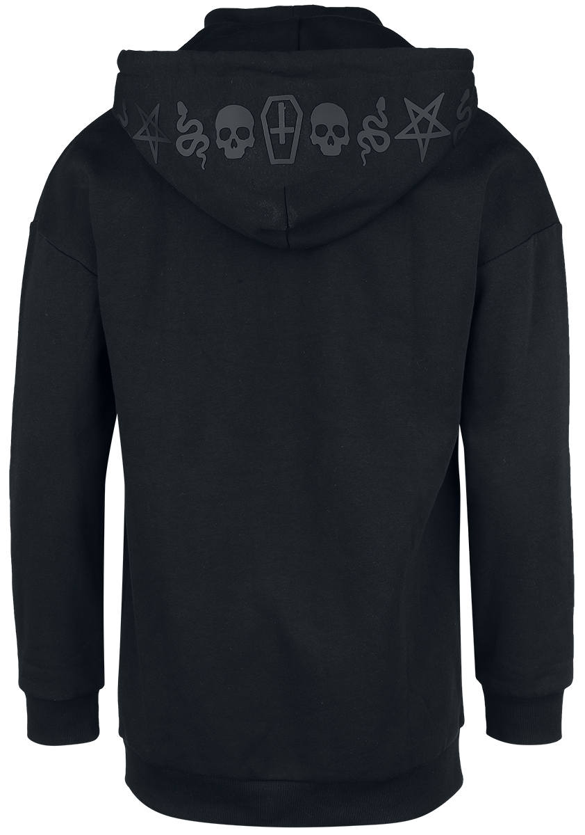 Gothicana by EMP Hoodie with Collar Hoodie black - Image 3