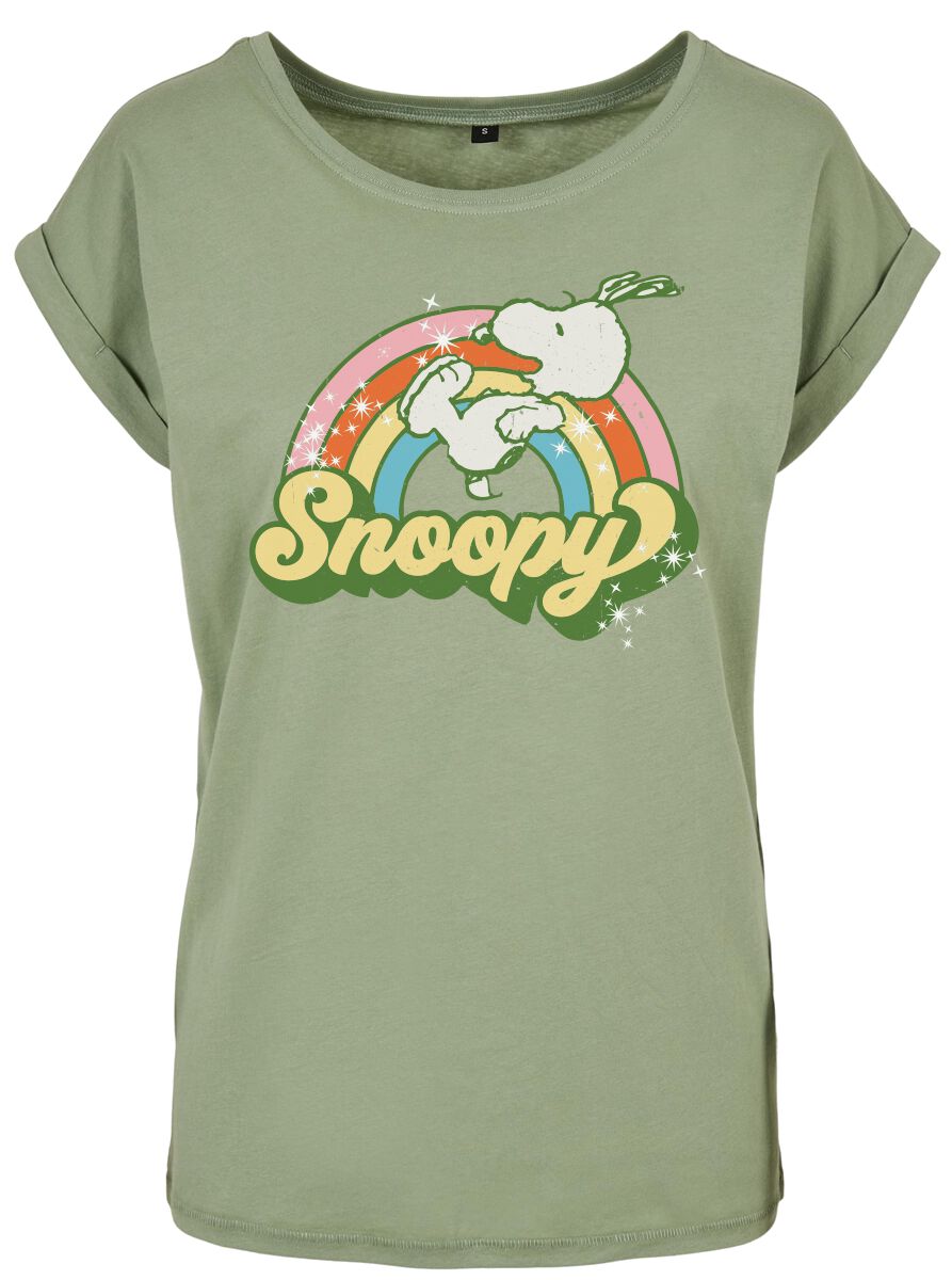 Peanuts Snoopy - Retro Rainbow T-Shirt green - Image 2