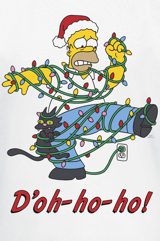 The Simpsons Ho Ho Doh T-Shirt white - Image 3