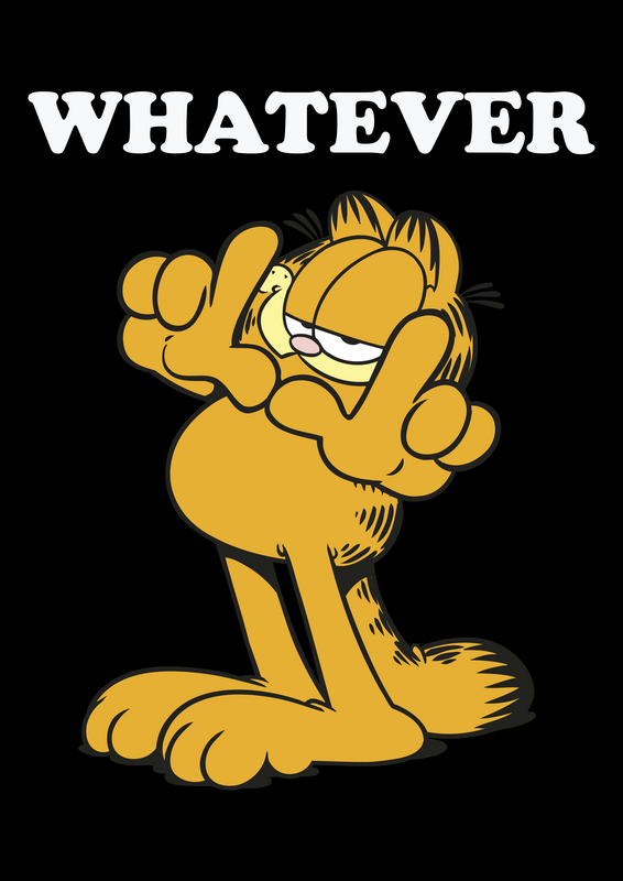 Garfield Whatever T-Shirt black - Image 3