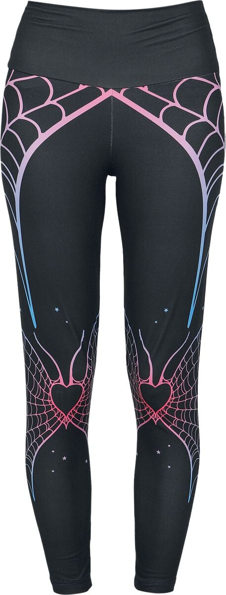 Full Volume by EMP Heart and Spider Web Leggings black - Image 2