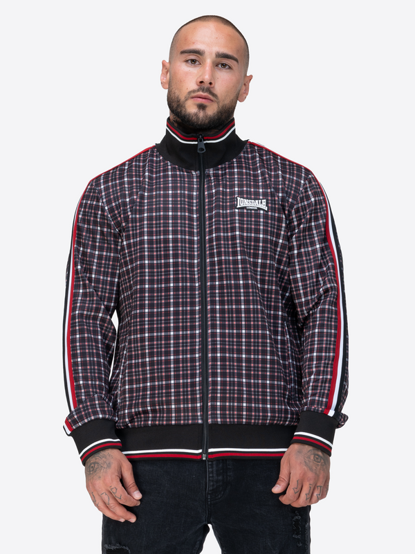 Lonsdale London WHELLEY Tracksuit Top black red white - Image 3