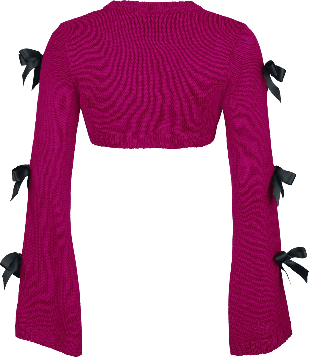 Poizen Industries Shadowbell Bolero Knit jumper pink black - Image 3