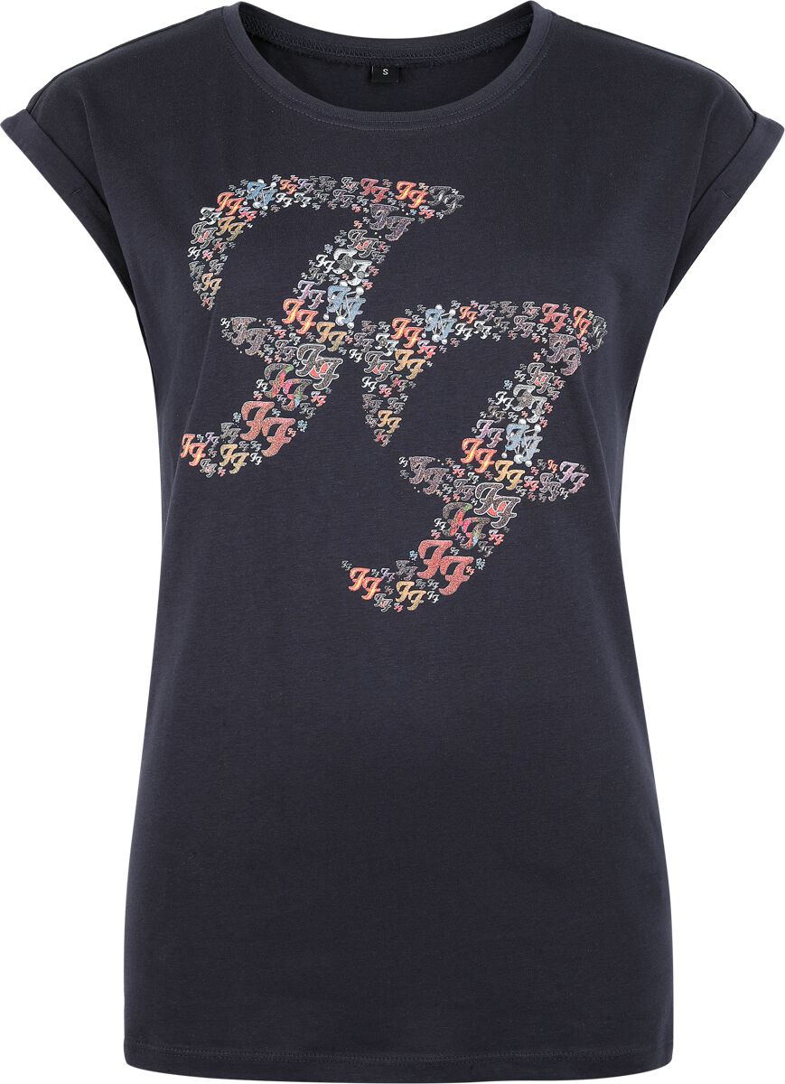 Foo Fighters Logo Crystals T-Shirt navy - Image 2