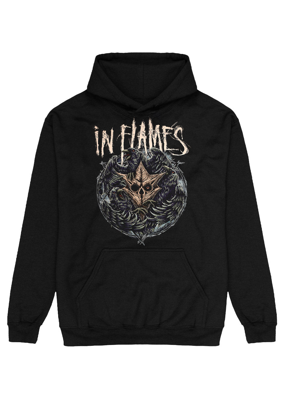 In Flames - Jesterhead Raven - Hoodie - black - XXL - 80% Cotton, 20% Polyester